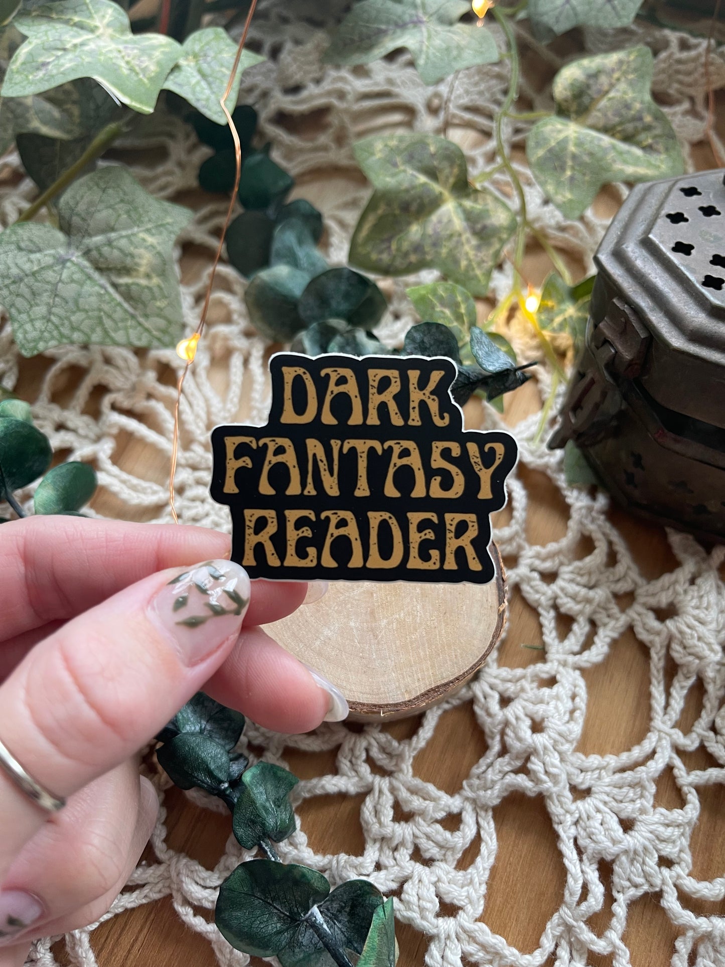 Dark Fantasy Reader Bookish Sticker