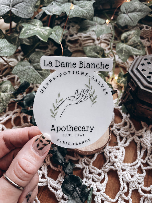 La Dame Blanch Bookish Sticker (Outlander)