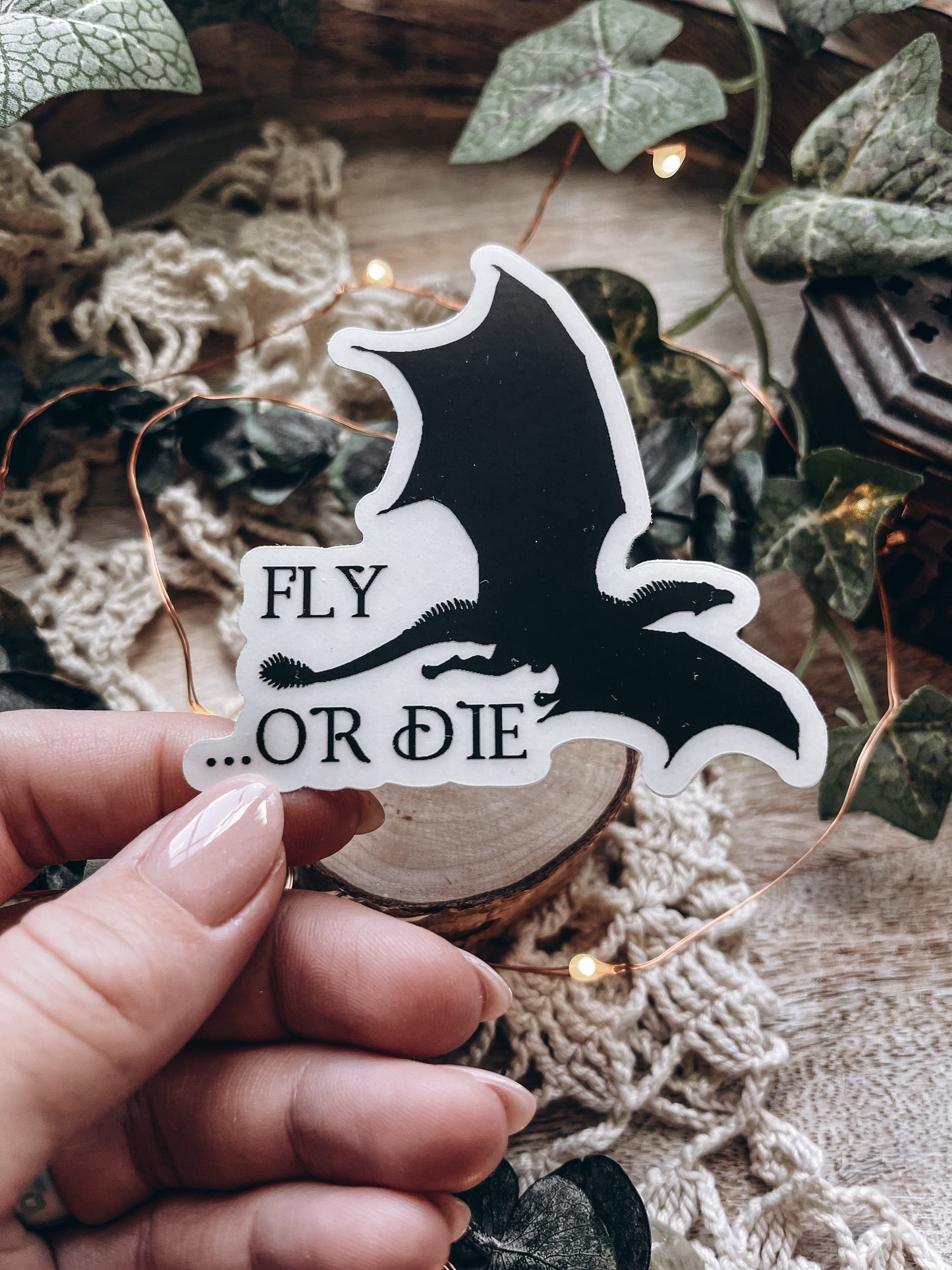 Fly or Die Dragon Bookish Stickers