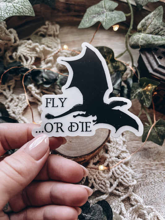 Fly or Die Dragon Bookish Stickers